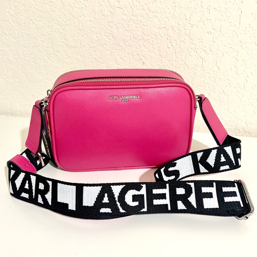 NWT Karl Lagerfeld Paris Fuchsia Maybelle Crossbody